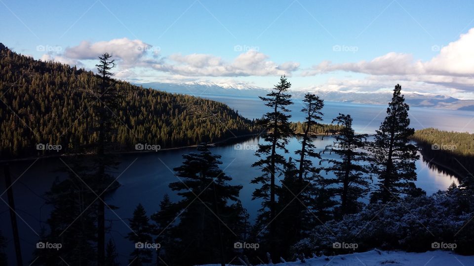 View of Lake Tahoe on a gorgeous sunny day