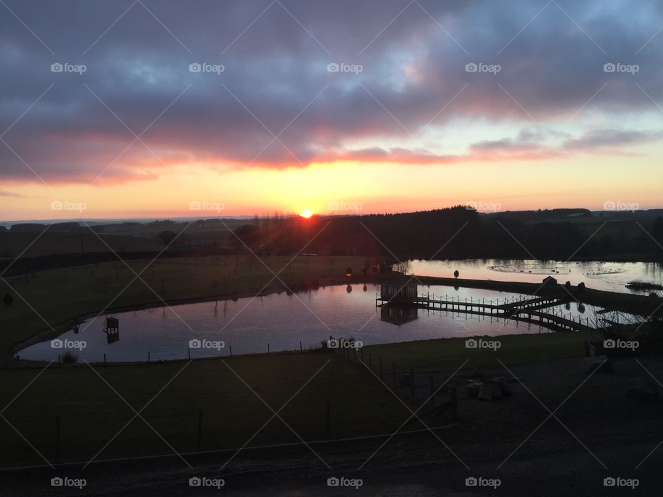 Sunrise in rural Aberdeenshire Scotland