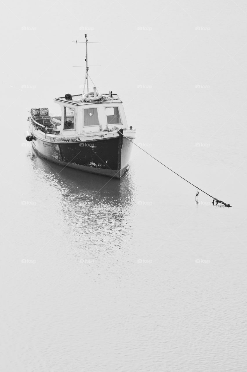 arty shot of lone boat