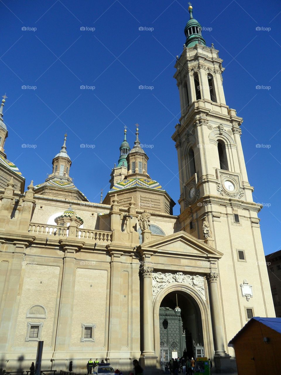The  stunning Cathedral-Basilica of Our Lady of the Pillar in Zaragoza, Spain