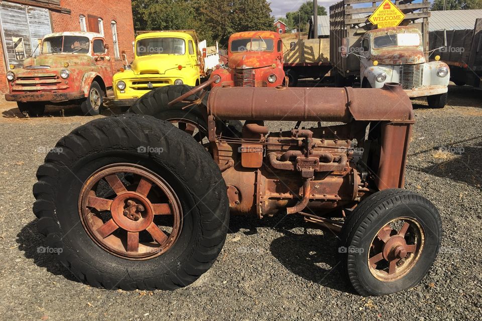 Old Vintage Farm Tractor 