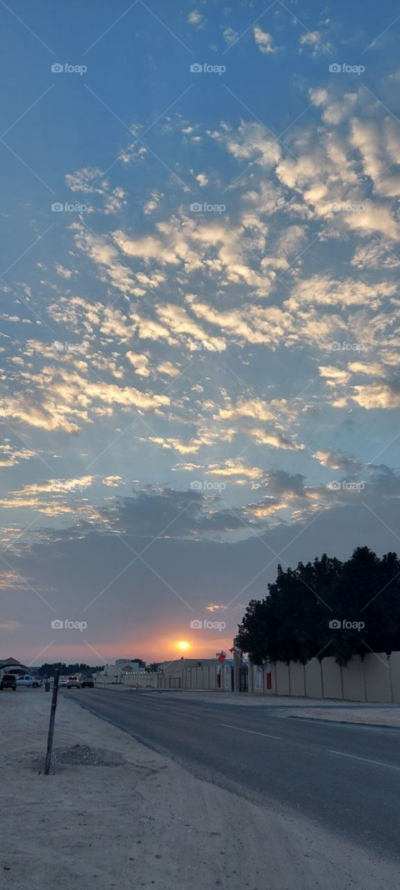 Sunset and clouds