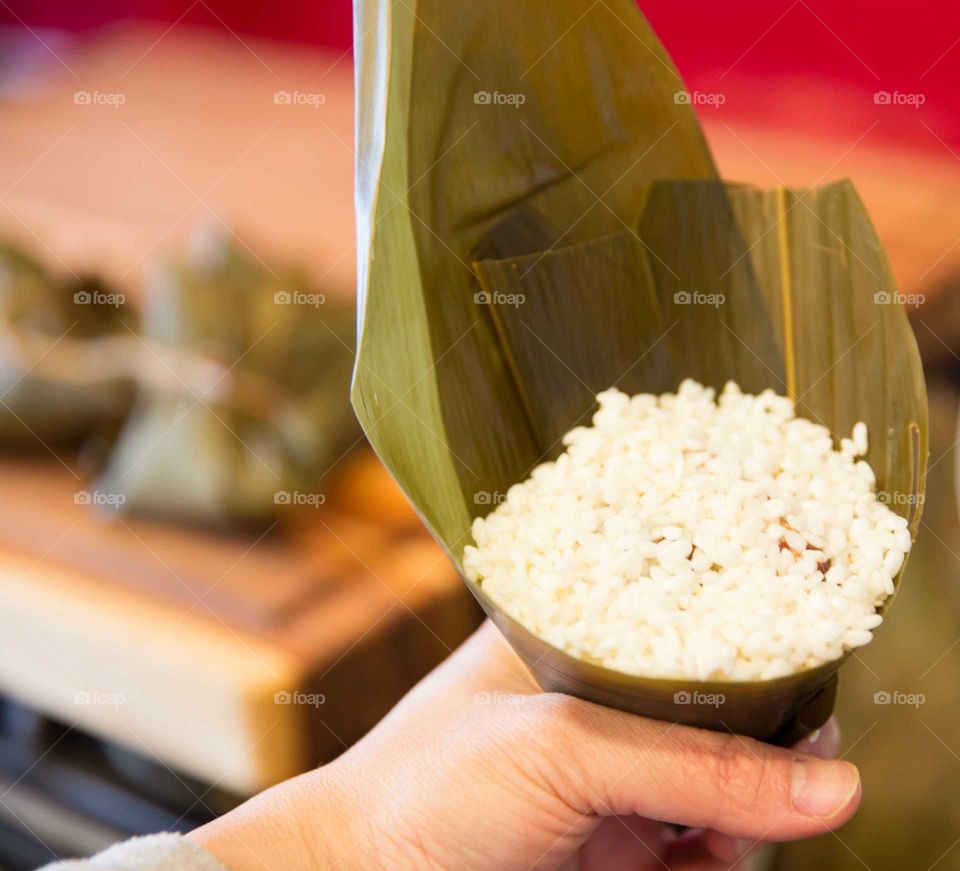 sticky rice for Chinese holiday in summer 