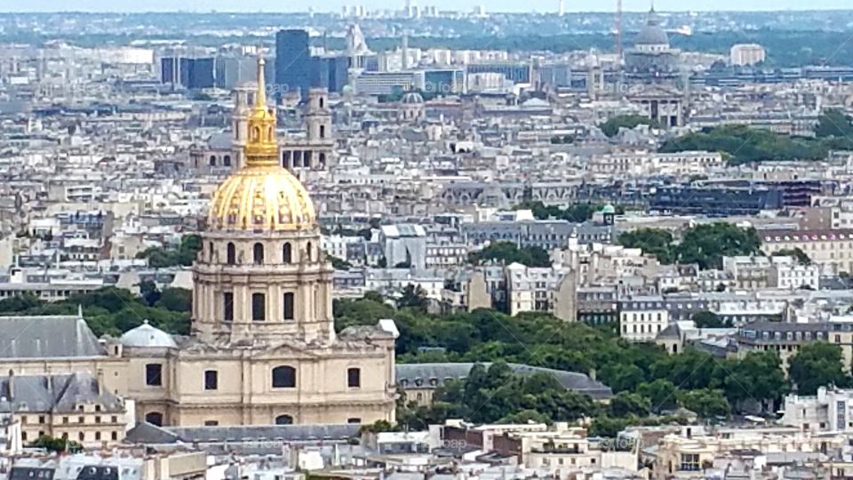 View from La Tour Eiffel. Beautiful cityscape taken from the second level of the Eiffel Tower.
