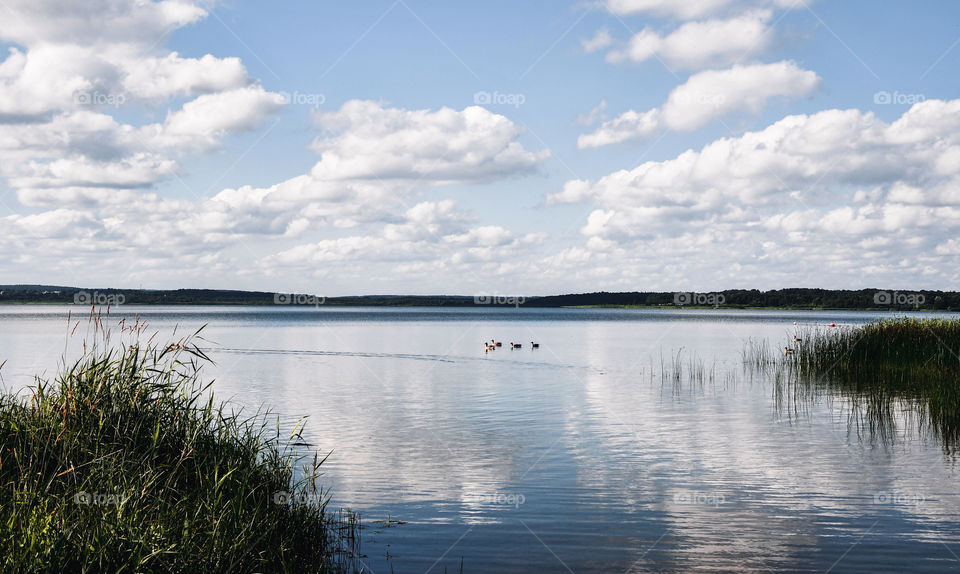 Landscape photo of lake and sky