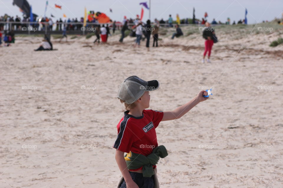 Kite flying at Semaphore beach