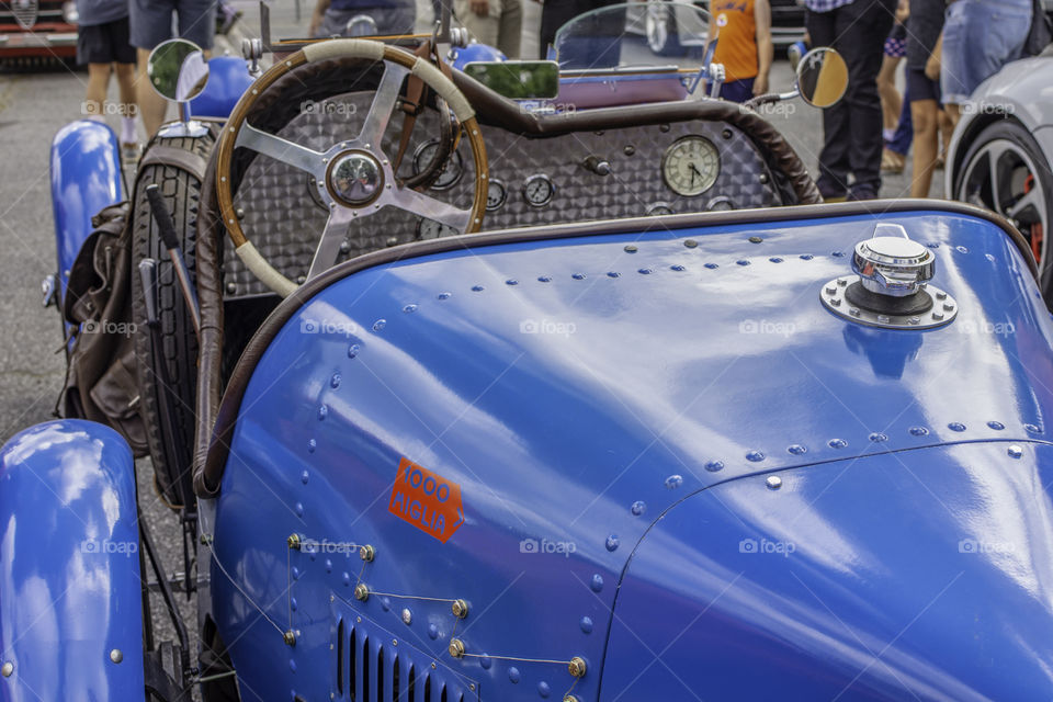 Rear view of classic Bugatti