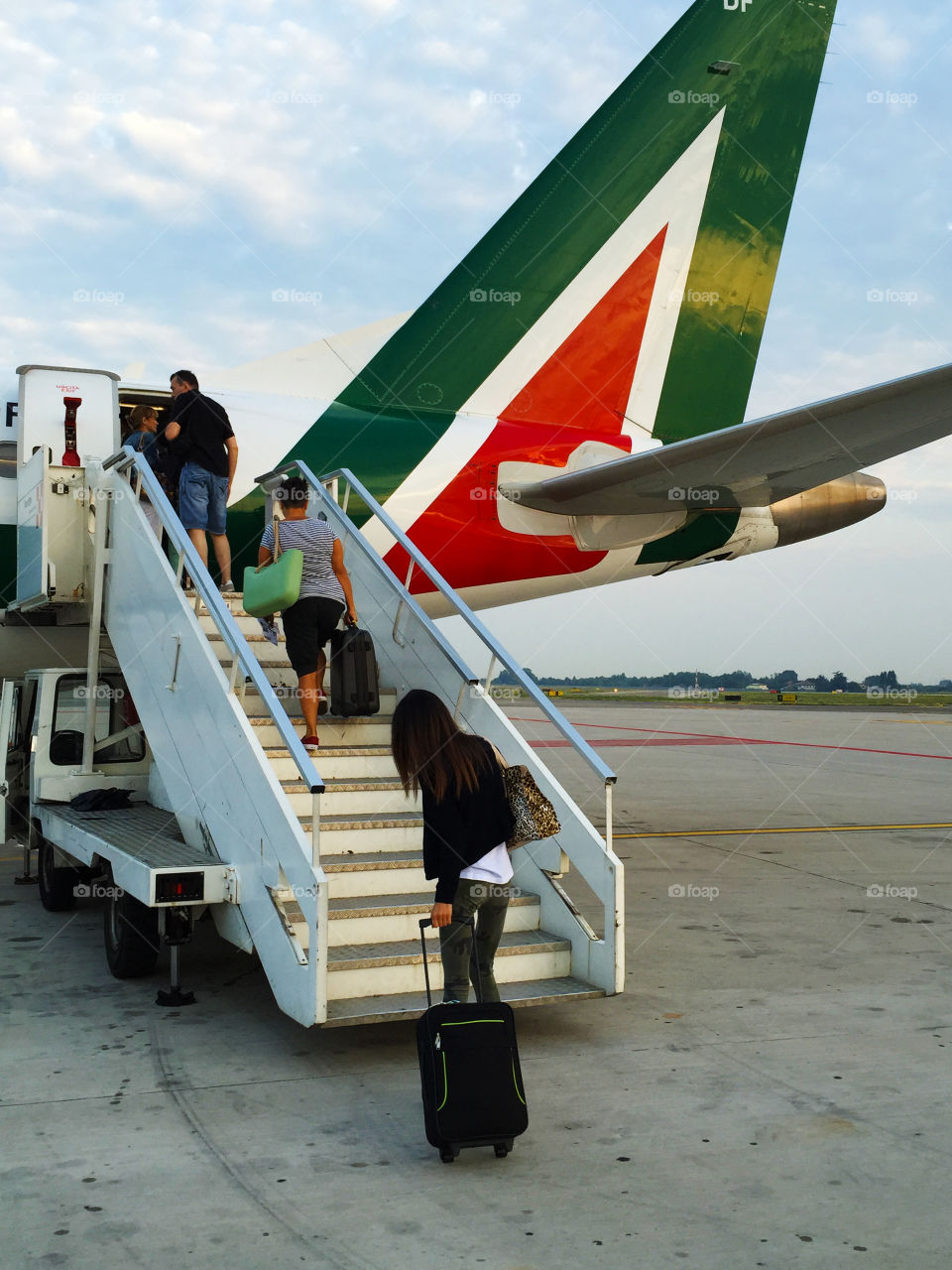 departure of Alitalia Airline