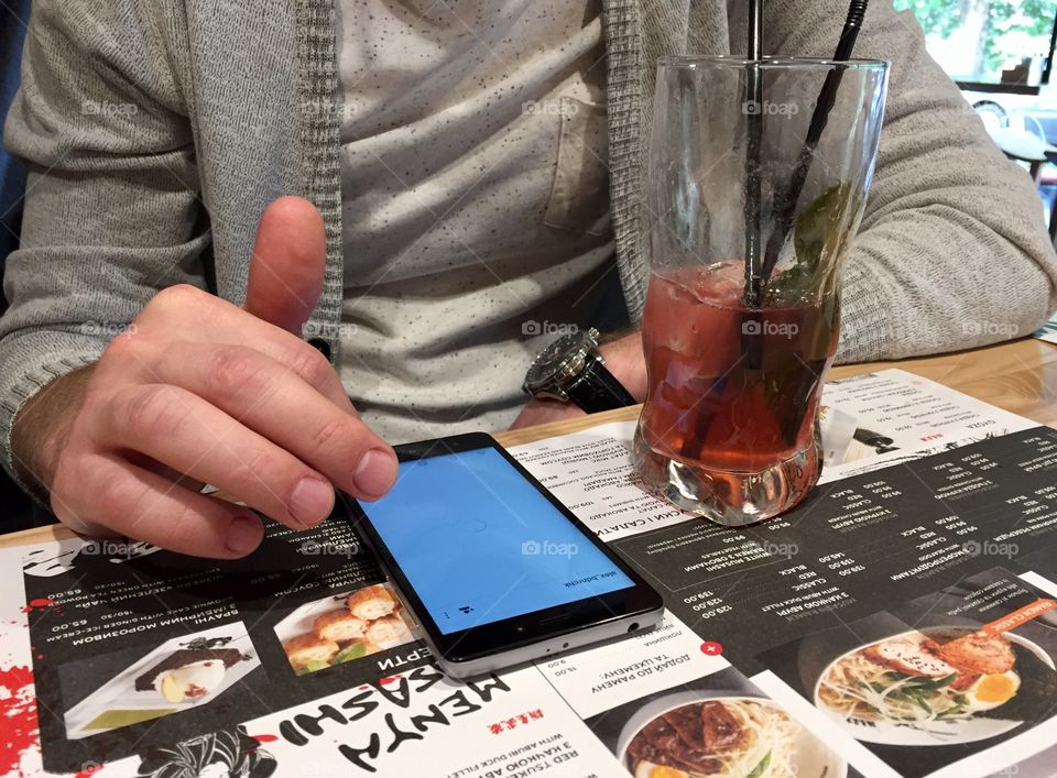 Man using mobile phone 