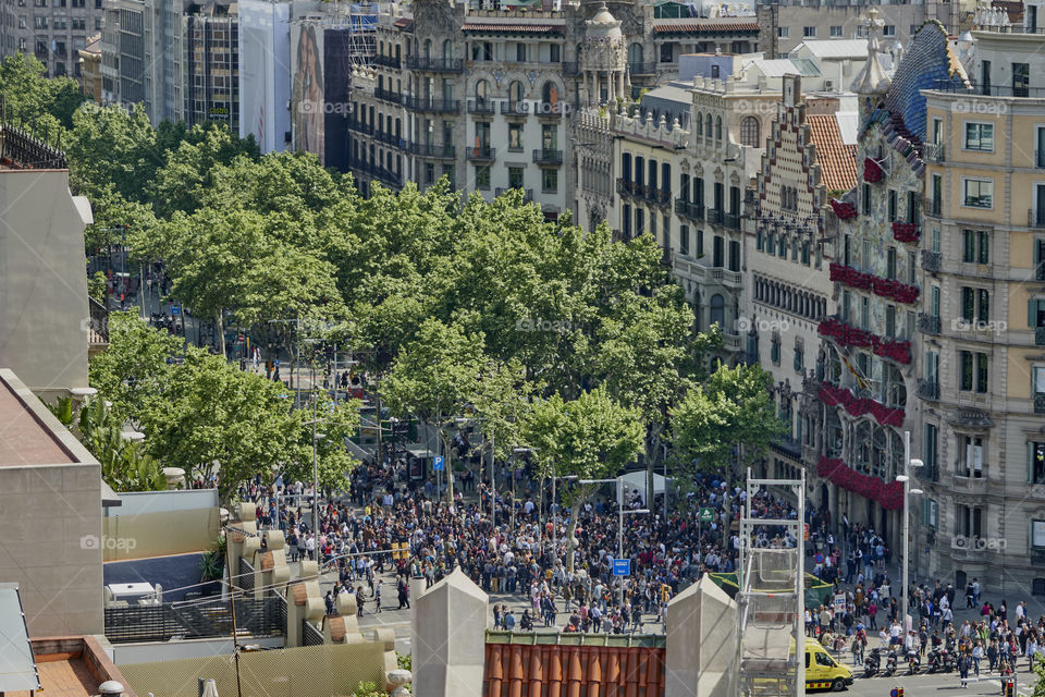 Barcelona. Sant Jordi celebrations