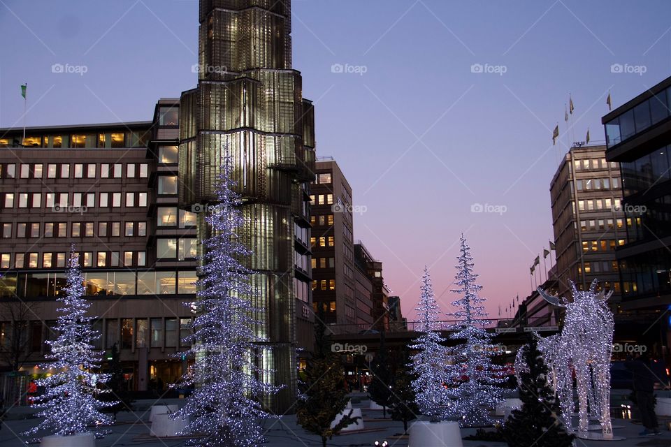 Christmas decoration in Stockholm Sweden 