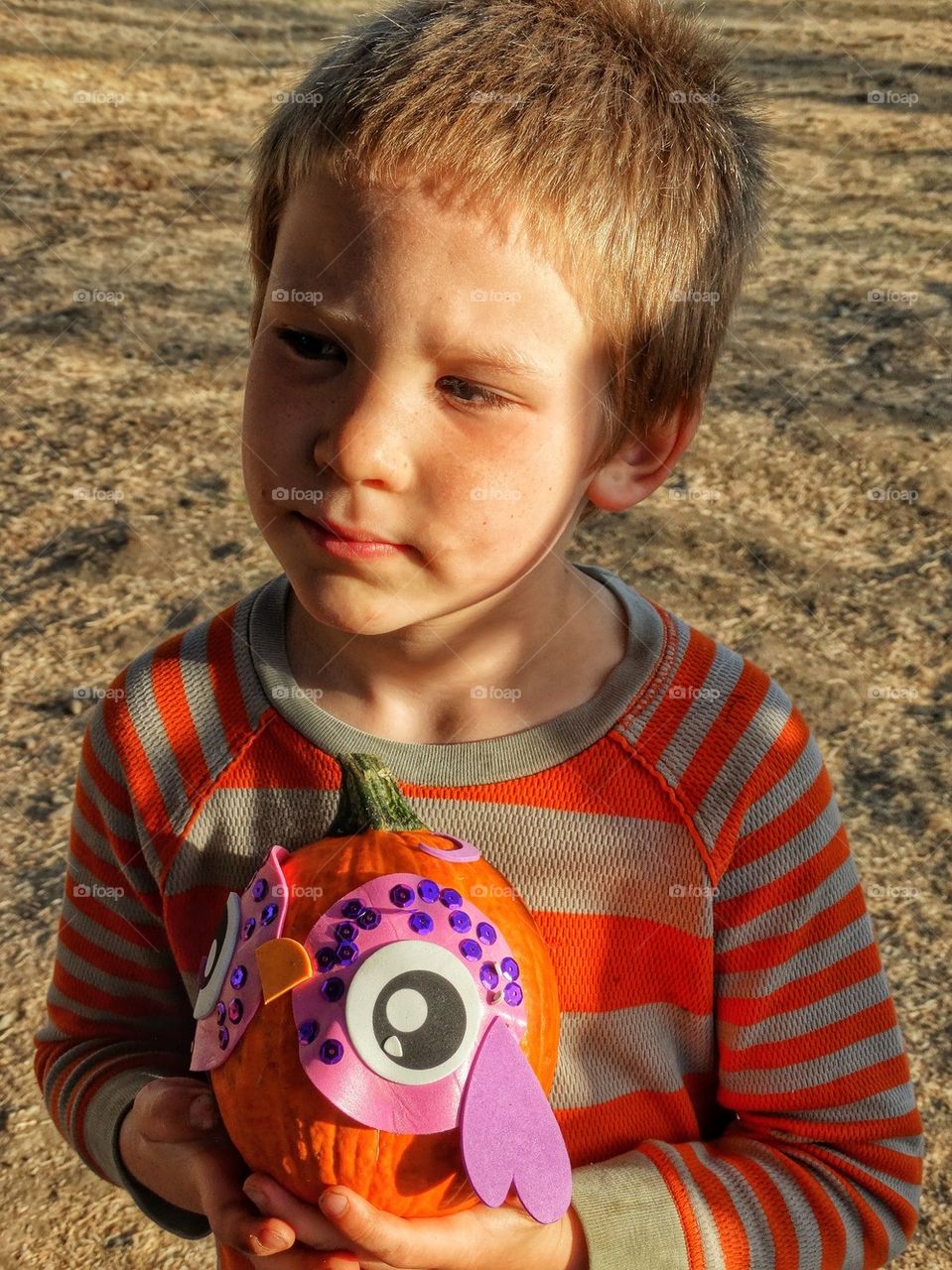 Boy And His Pumpkin