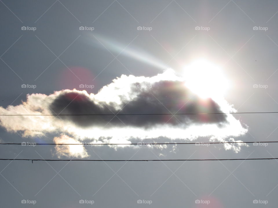 Sun behind clouds