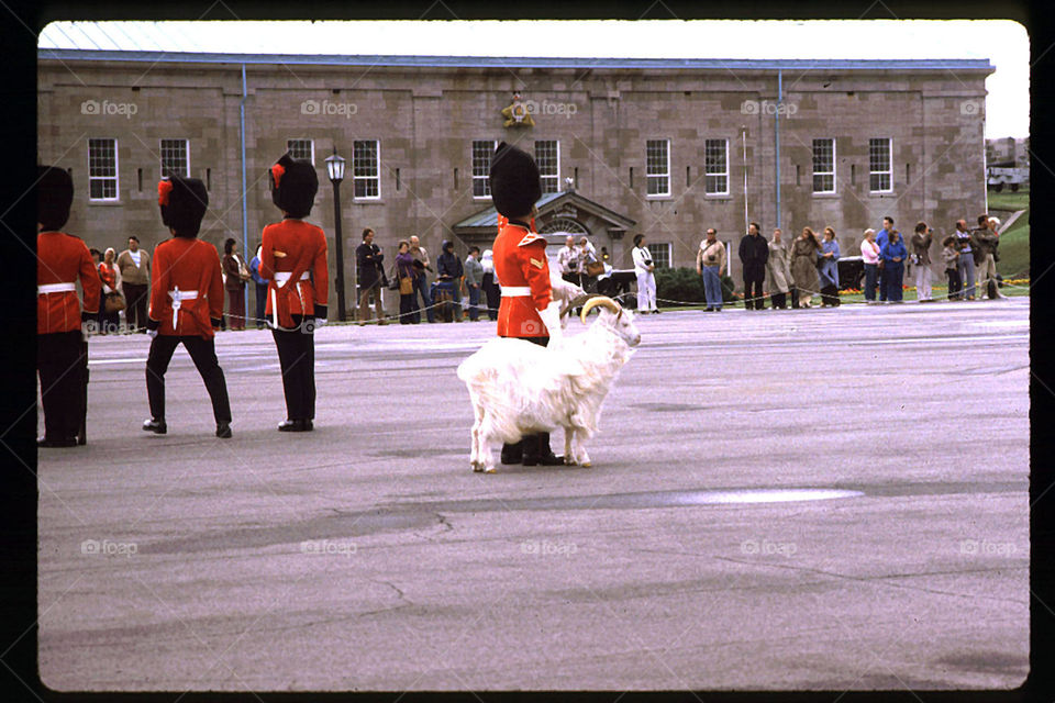 Ottawa guard with mascot