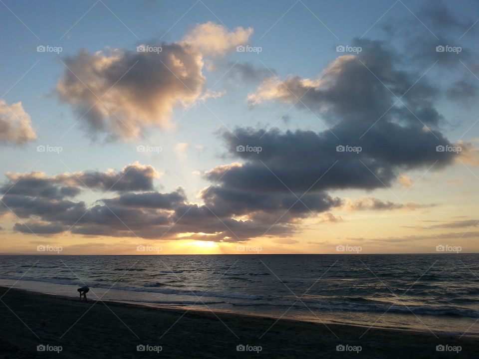 sunset beach cloud sky landscape in sardinia