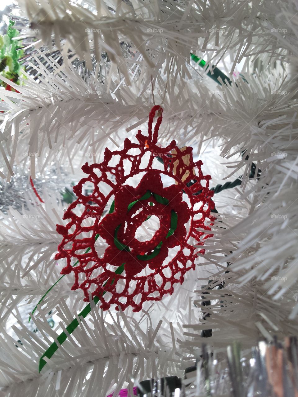 It's all about the red ornament