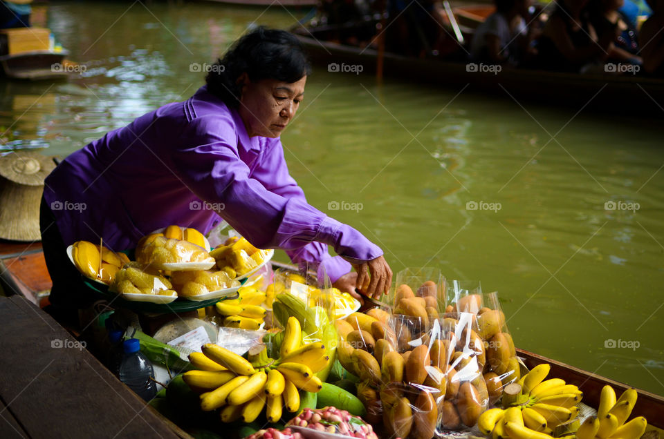 Fruit Vendor Floating Market