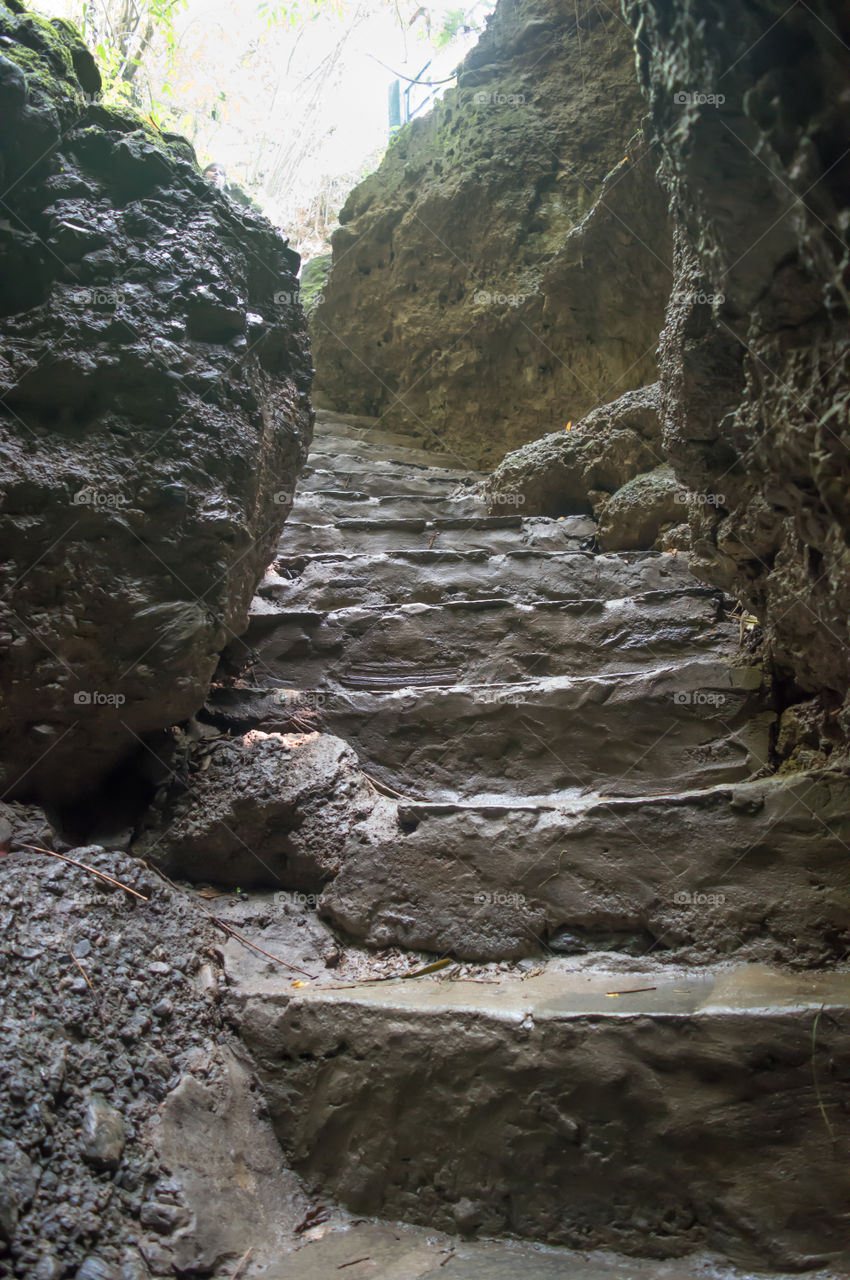 Exit of a very dark cave
