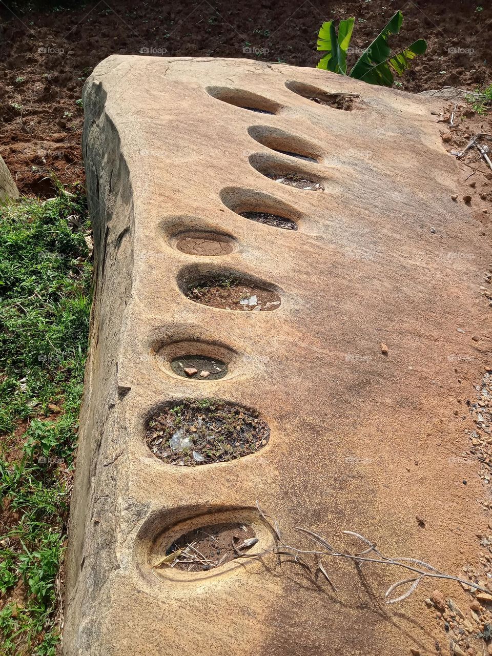 Grinding bowls on stone