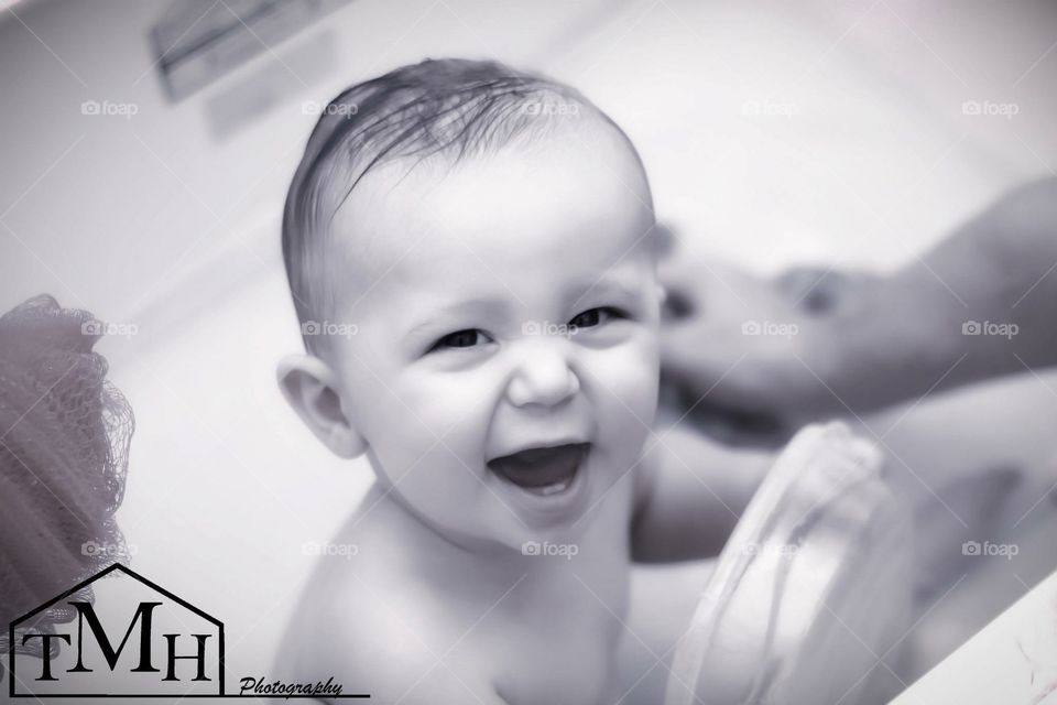 Baby Boy Bathing