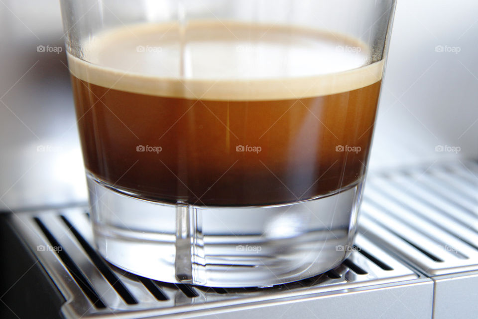 A glass of espresso