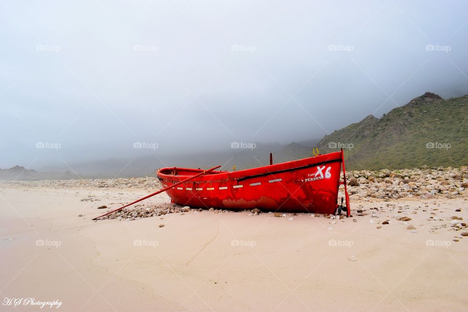 Boat On hidden beach