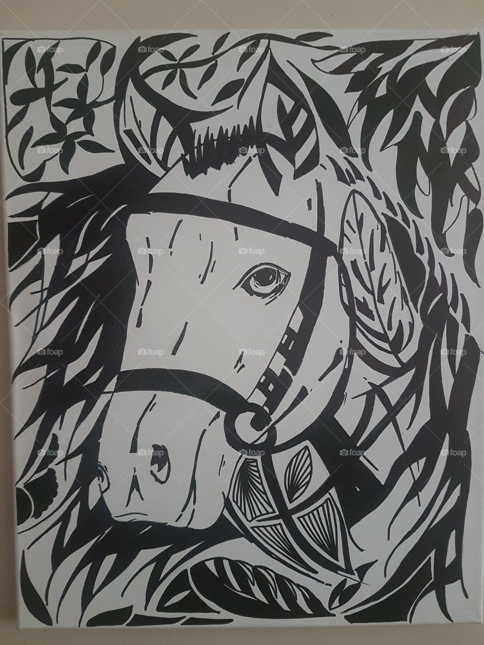 Freestyle Art of Horse Face