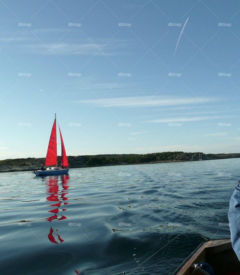 red sails in the sunset