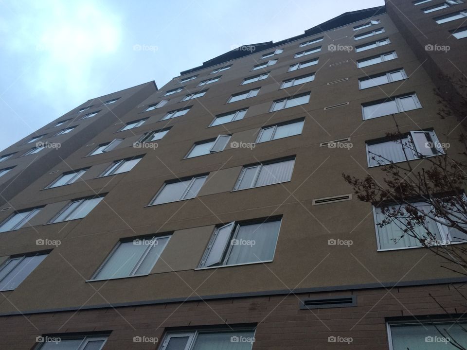 Going into the dorm at the university! 