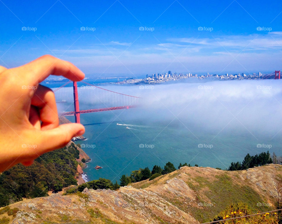 San Francisco from a mountaintop