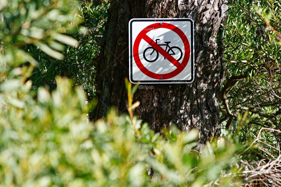 No bike sign