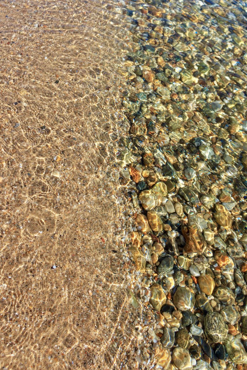 Beautiful view of clear crystal water of sea