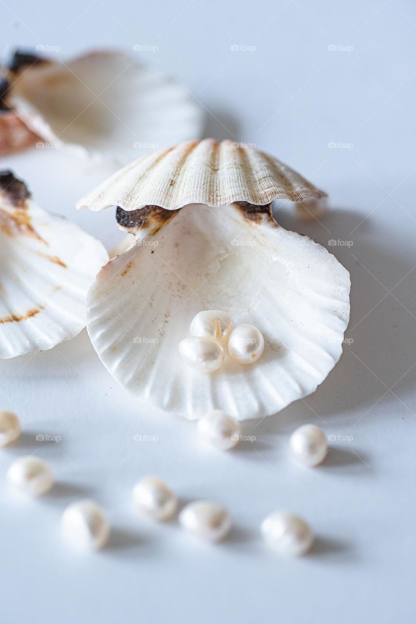 Pearl in shell.