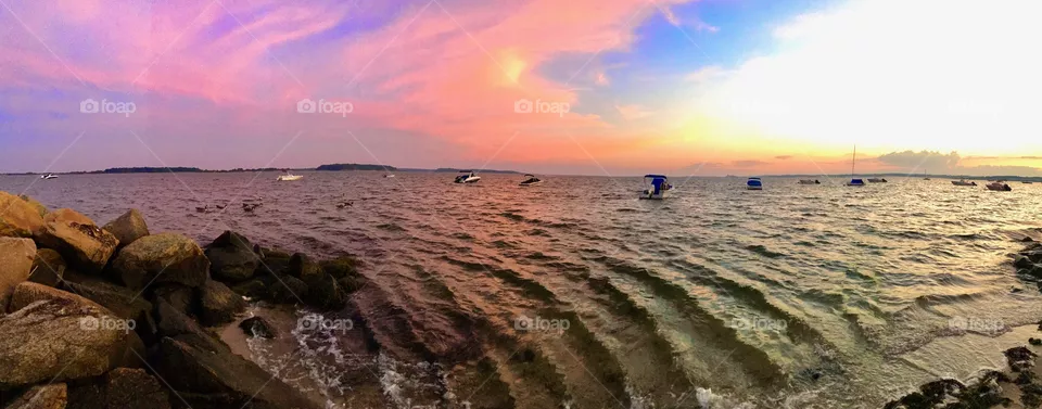 Sunset, Lewis Bay, Cape Cod, July 2020