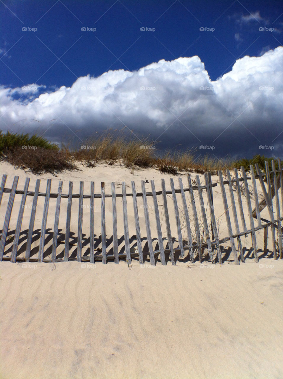 beach summer fence clouds by themuttley
