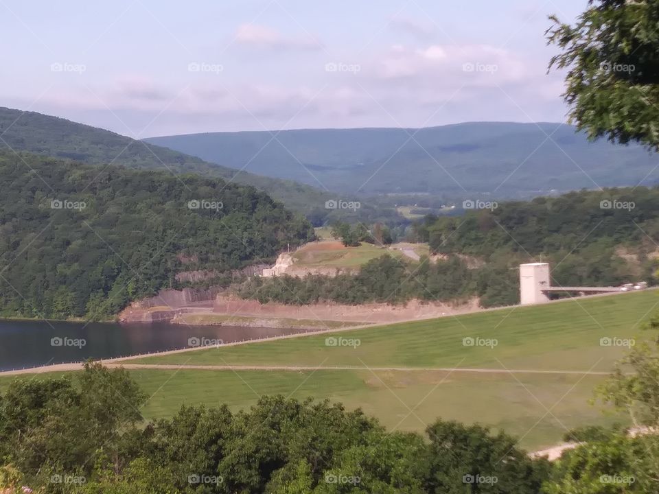 Overlooking the far Pennsylvania hills and what lies nestled down below.