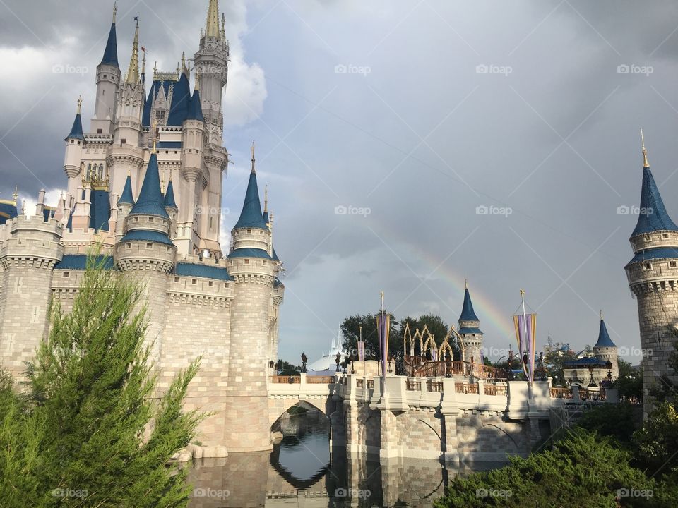 Castle and rainbow