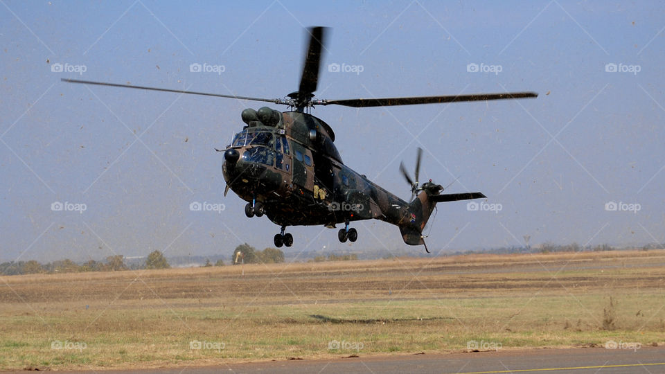 helicopter taking off