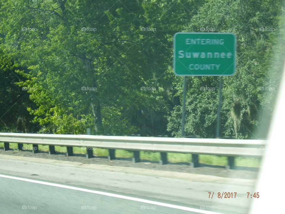 Suwannee county FL sign