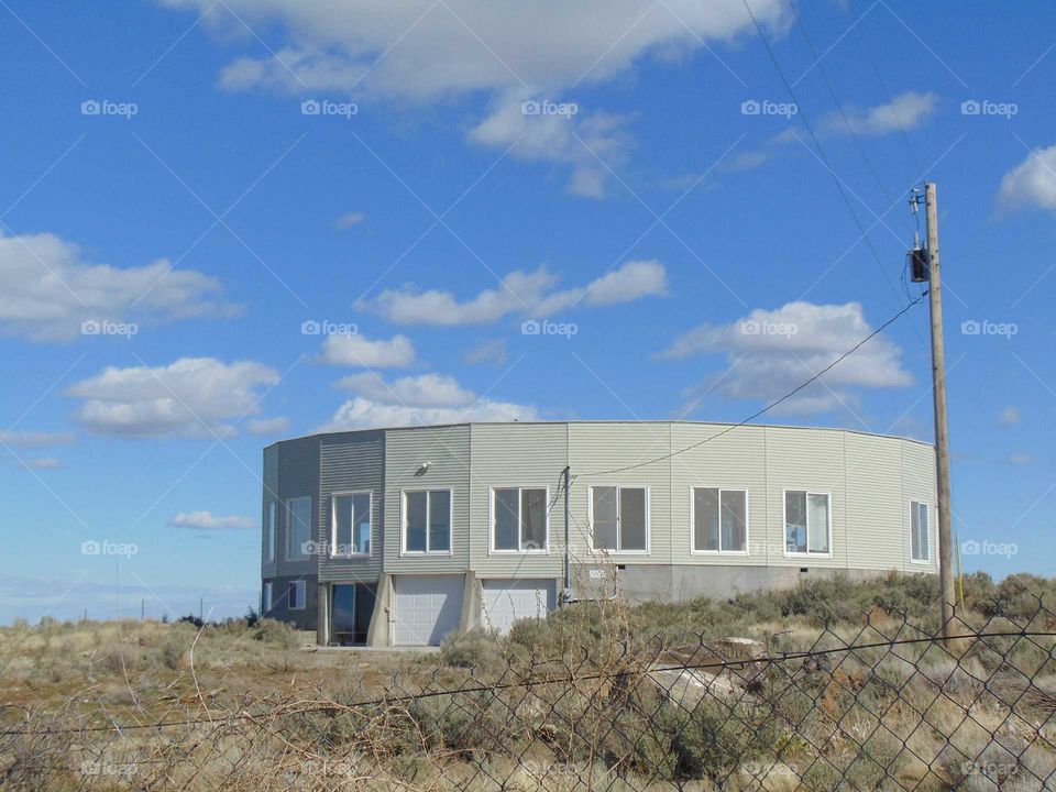 beautiful empty building top of flat top mountain with 360 view