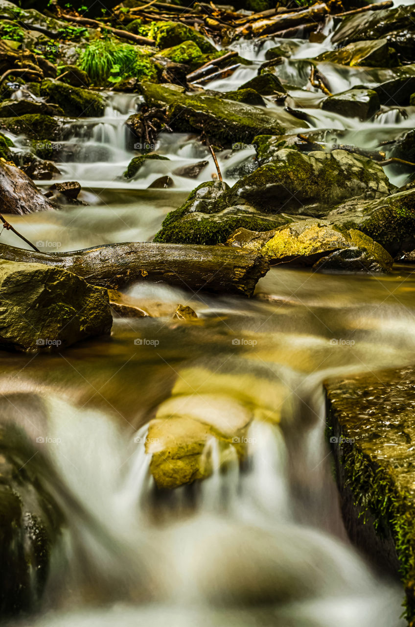 Shypit waterfall in the Carpathian mountains