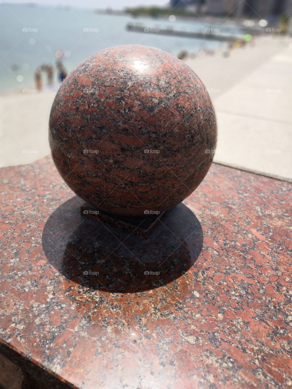 Ball on the waterfront