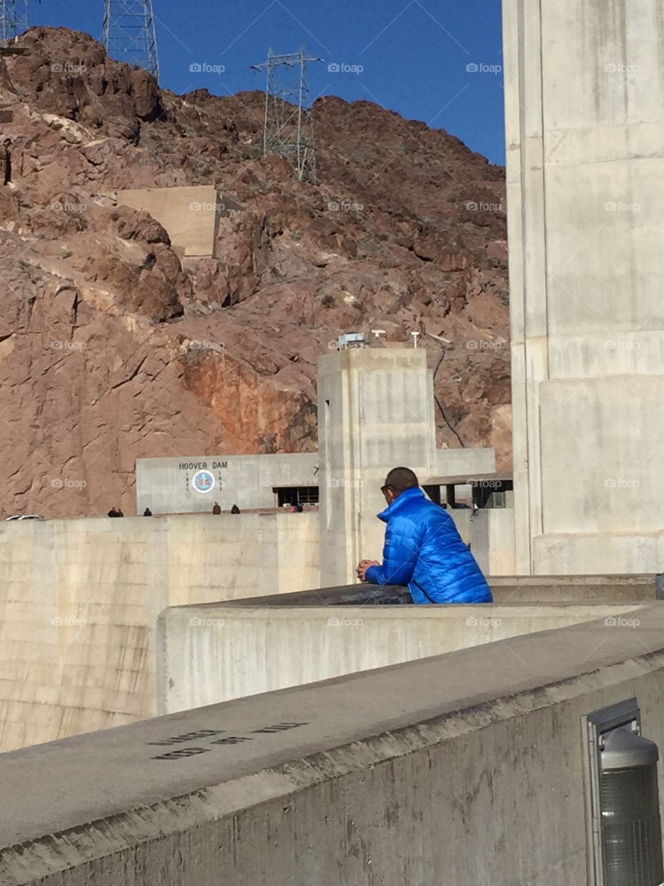 Tourist at Hoover Dam