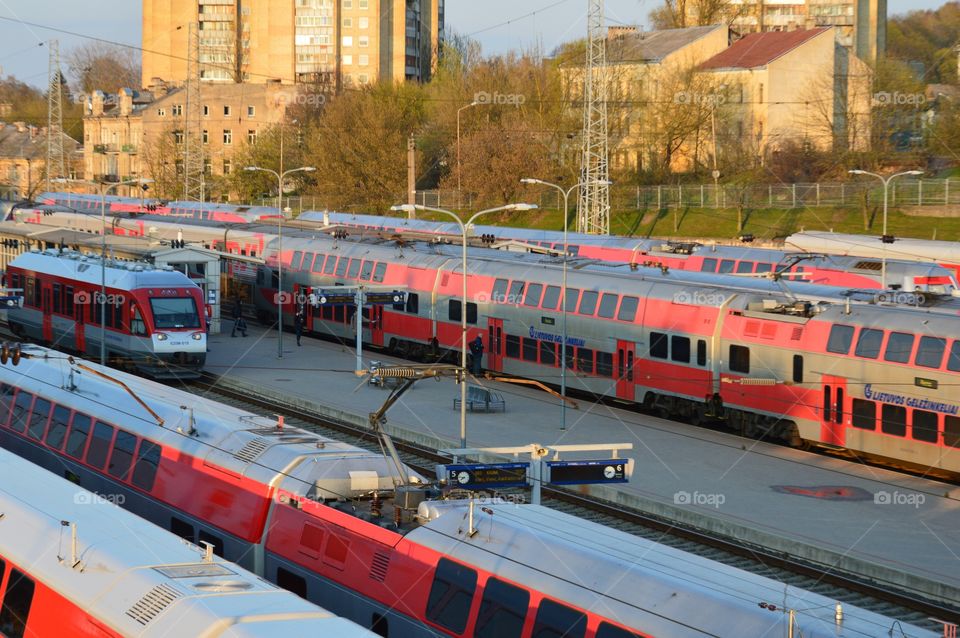 So many trains at evening