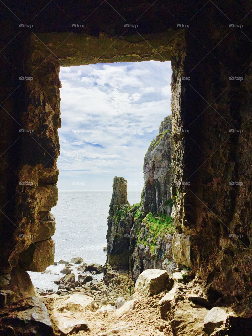 Doorway to the quiet life, tranquility with just the sound of the waves below.