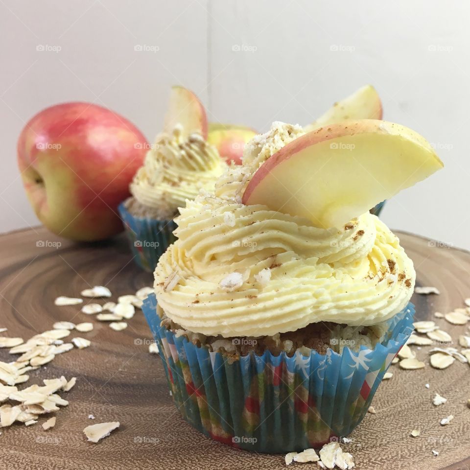 An apple cupcake