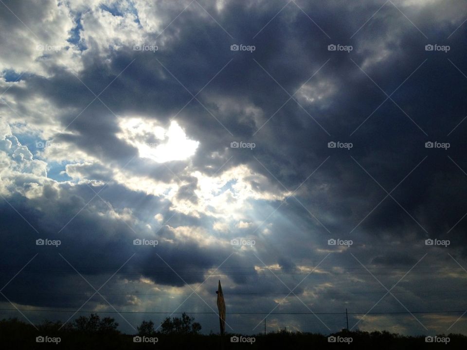 God Light - Texas sky before the storm