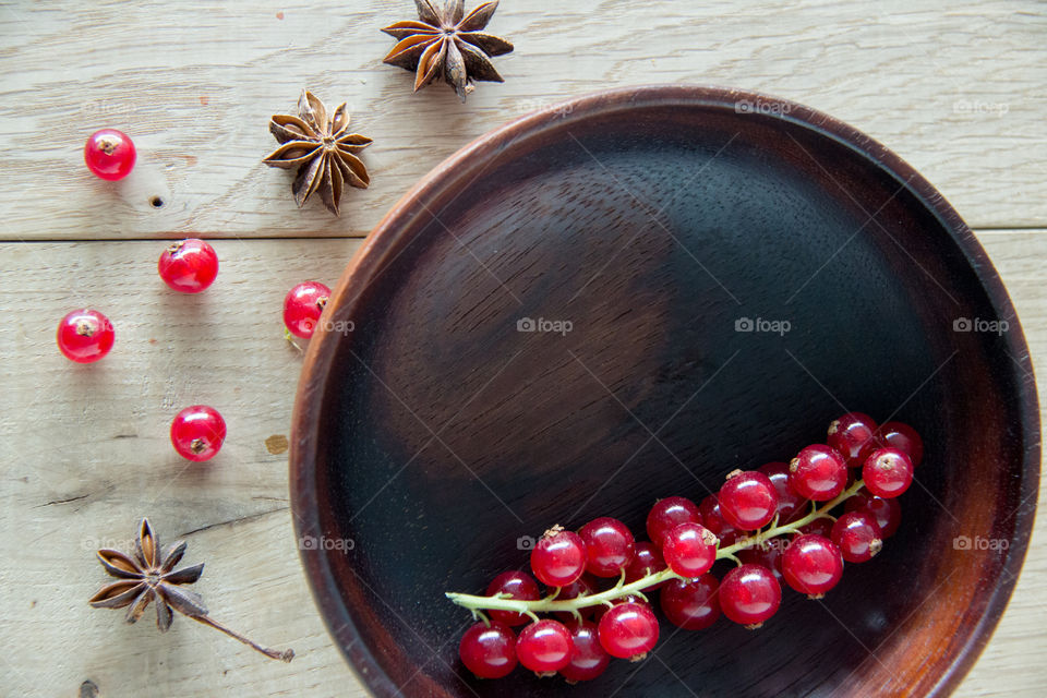 Red berries and star anise 