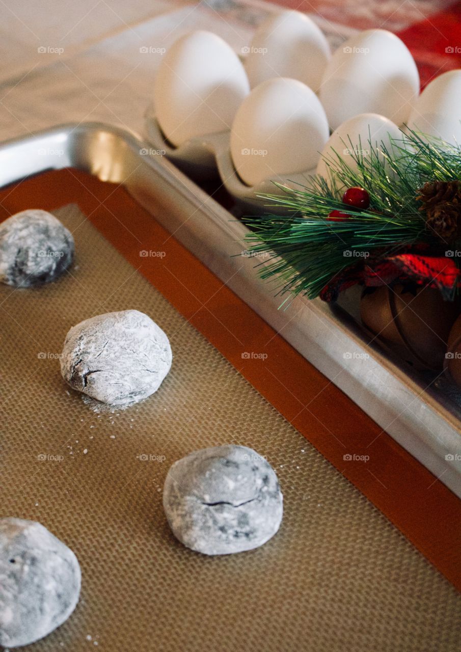 Chocolate crackled cookies for Santa 