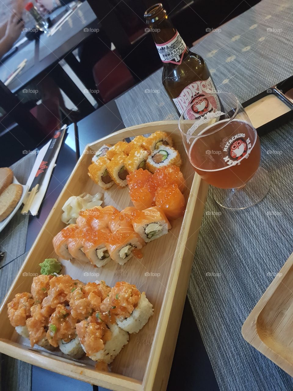 sushi and beer